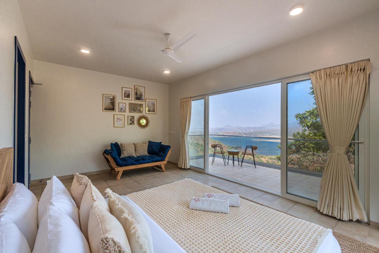 Saffronstays Kaia Waters By Kosha Villas, Pawna - Greek Style Villa With Panoramic View Of Pawna Lake Kolvan Exterior foto
